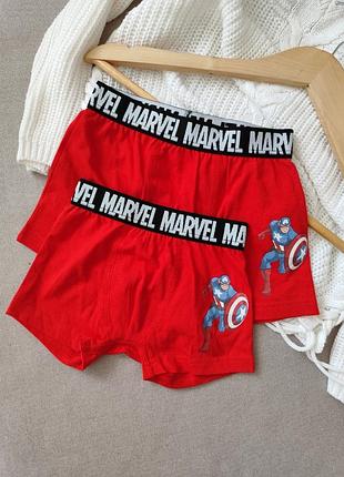 Боксеры красные боксерки на мальчика марвел marvel 1.5-2 р 7-8 р 122 128 86 92 см