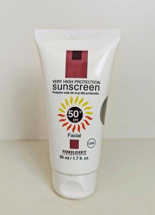 Солнцезащитный крем для лица simildiet sunscreen spf 50+, 50 мл