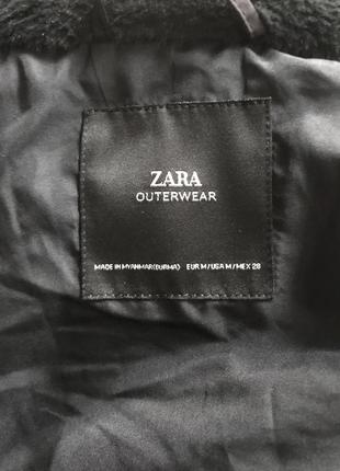 Чёрная зимняя куртка zara4 фото