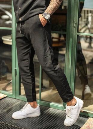 Топовые льняные легкие брюки на каждый день из льна качественные дорогие премиум премиум стильные