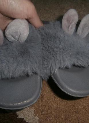 Шльопанці/хутряні капці з вушками3 фото