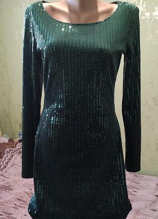 Платье пайетки вечернее р. l
