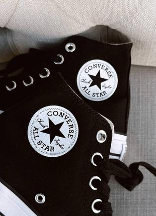 Converse lift hight black кеди чорні висока платформа найкраща якість конверс
брендовые черные высокая подошва кеды конверсы топ качество6 фото