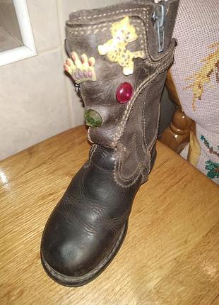 Кожаные сапожки, сапоги, шкіряні чобітки, чоботи