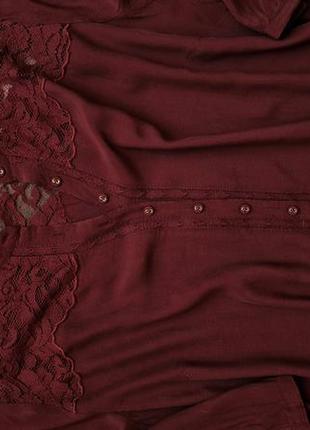 Блуза с удлиненной спинкой "бордо". 100%вискоза6 фото