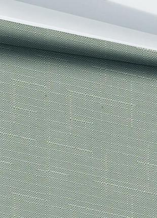 Ролеты тканевые (рулонные шторы) лен, серый 7436, открытый короб