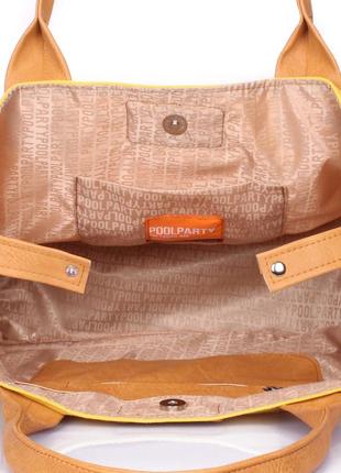 Женская текстильная сумка navy желтая4 фото