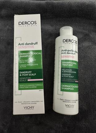 Шампунь проти лупи vichy dercos anti-dandruff sensitive shampoo1 фото