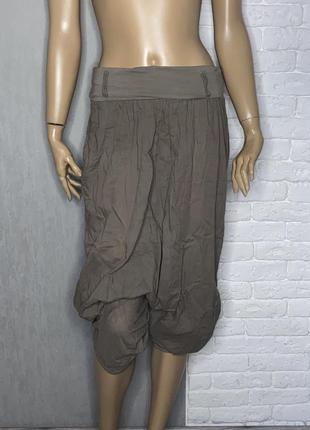 Італійські бавовняні штани з приспущеною слонкою шаровари  m