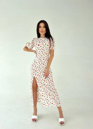Платье миди в цветочек10 фото