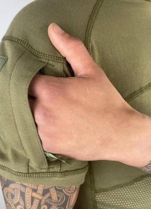 Мужской убакс han wild с короткими рукавами и карманами / прочная уставная рубашка олива размер m4 фото