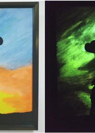 Люминесцентная краска для рисования altey 20 г оранжевая - оранжевое свечение...