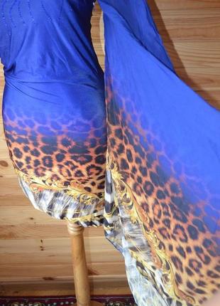 Сукня камені+шифон синій