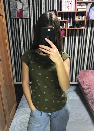Коттоновая футболка с принтом