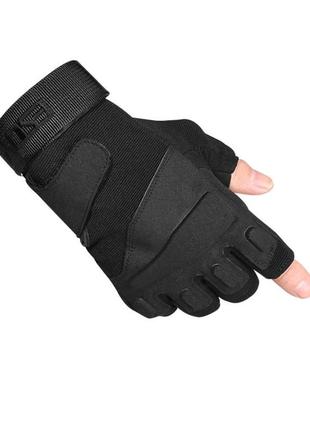 Перчатки тактические беспалые lesko e302 black m для военнослужащих без пальцев армейские4 фото