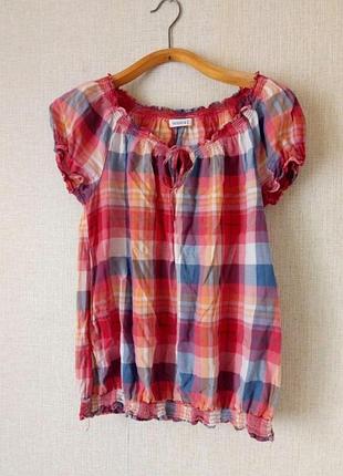 Кофточка, блуза yessica в клетку р.48-50