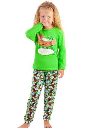 Бавовняна легка яскрава піжама для дівчинки, хлопковая яркая легкая пижама для девочки3 фото