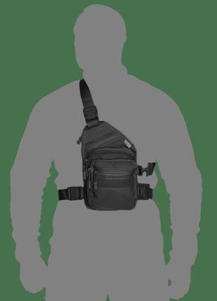 Сумка тактична військова армійська для охорони та військових зсу 6663 чорний tr-44