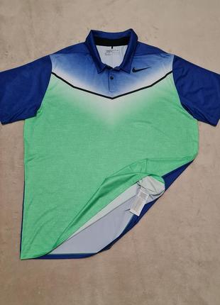 Футболка поло nike mobility fade dri fit standard fit синьо-зелена 2xl3 фото