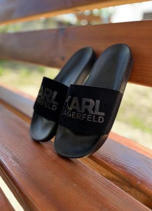 Шлепанцы летние мужские karl lagerfeld повседневные кожаные шлепки kr- 40 (26см) ku-22