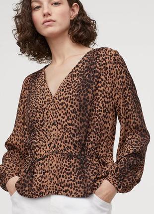 Стильна леопардова блуза2 фото