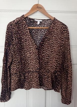Стильна леопардова блуза3 фото