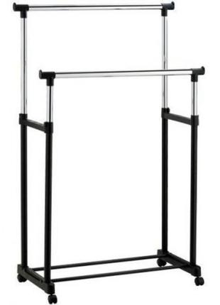 Телескопическая стойка-вешалка для одежды и обуви в уборную double pole clothes horse mini код 478743 фото