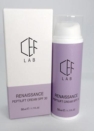 Пептидний денний крем spf 30 cef lab renaissance peptilift cream spf 30, 50 мл