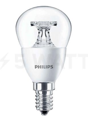 Набор 4 шт led лампа philips led p45 5.5-40w e14 2700k cl nd