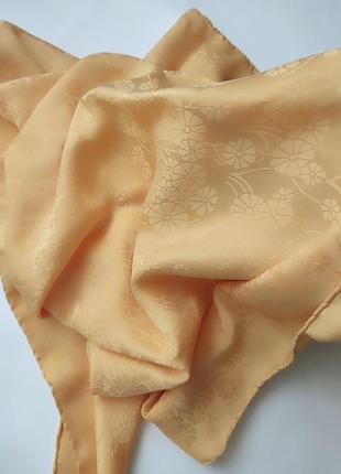 Шикарный шелковый платок, 100% шелк шов роуль, франция4 фото