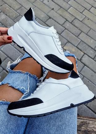 Акция кроссовки из натуральной кожи и замши5 фото