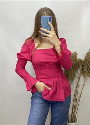 Блуза резинкой блузка лонгслив рубашка кофточка barbie барби