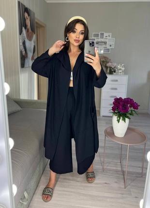 Мега крутой и интересный костюм из льна