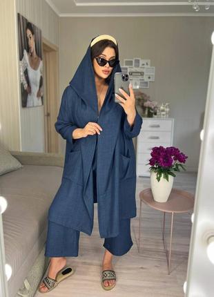 Мега крутой и интересный костюм из льна