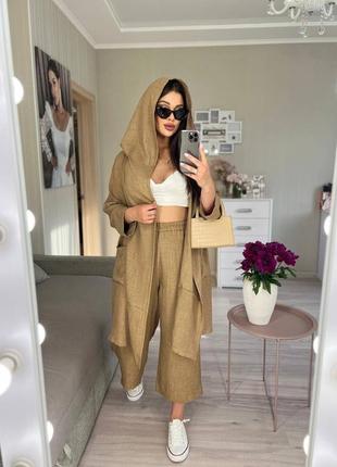 Мега крутой и интересный костюм из льна