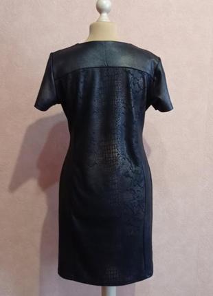 Структурированное платье со змеиным принтом, blu el (eu).3 фото