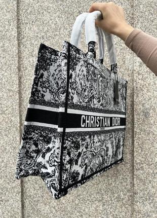 Жіноча текстильна сумка шоппер сірого кольору, dior люксової якості8 фото