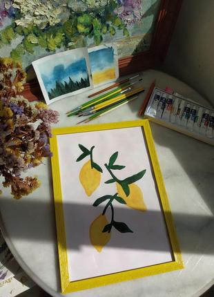 Велика картина акрилом, постер «сицилійські лимони»