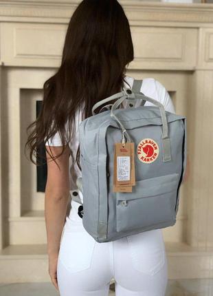 Шикарный женский рюкзак fjallraven kanken classic в сером цвете 😍1 фото