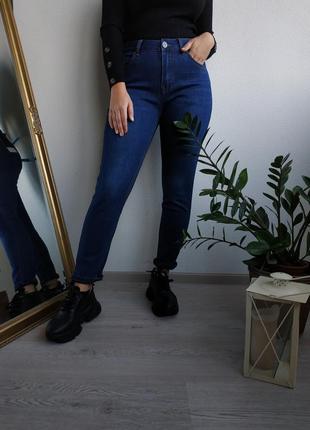 🔥теплые джинси стрейчевые на флисе зимние skinny flis slim fit байка флис2 фото