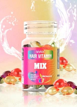 !!!ціна від 2-х банок!!! капсули для волосся sevich hair vitamin mix1 фото