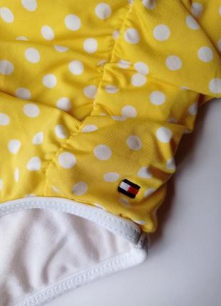 Слитный детский желтый купальник в горох для девочки 2-3роки Tommy hilfiger3 фото