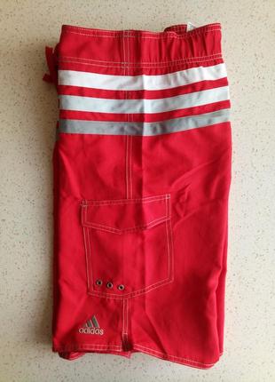 Новые мужские пляжные шорты бермуды плавки adidas 3si cb sh kl red4 фото
