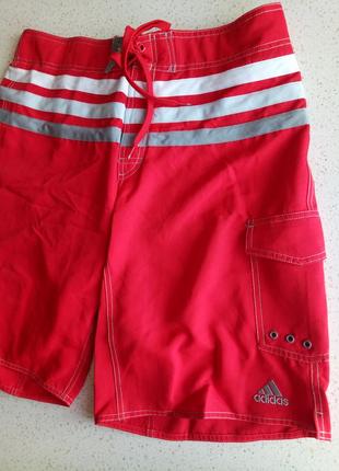 Новые мужские пляжные шорты бермуды плавки adidas 3si cb sh kl red1 фото