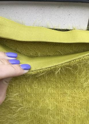 Пушистая желтая мягкая, юбка-травка мини atmosphere2 фото