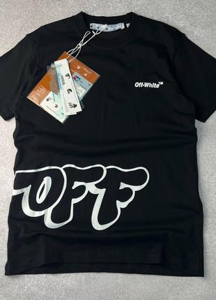 Мужская брендовая футболка off white / футболка от офф вайт