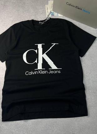Чоловіча футболка calvin klein чорна / якісні брендові футболки