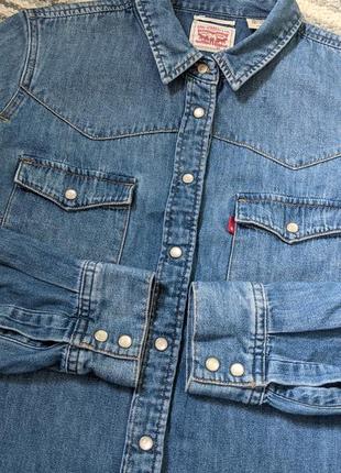 Levis оригинальная женская рубашка джинсовая10 фото