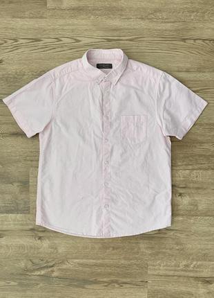 Розовая рубашка с коротким рукавом primark