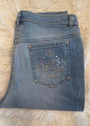 Джинсы со стразами l&amp;f creation exclusive design глубокая посадка нитевича 42